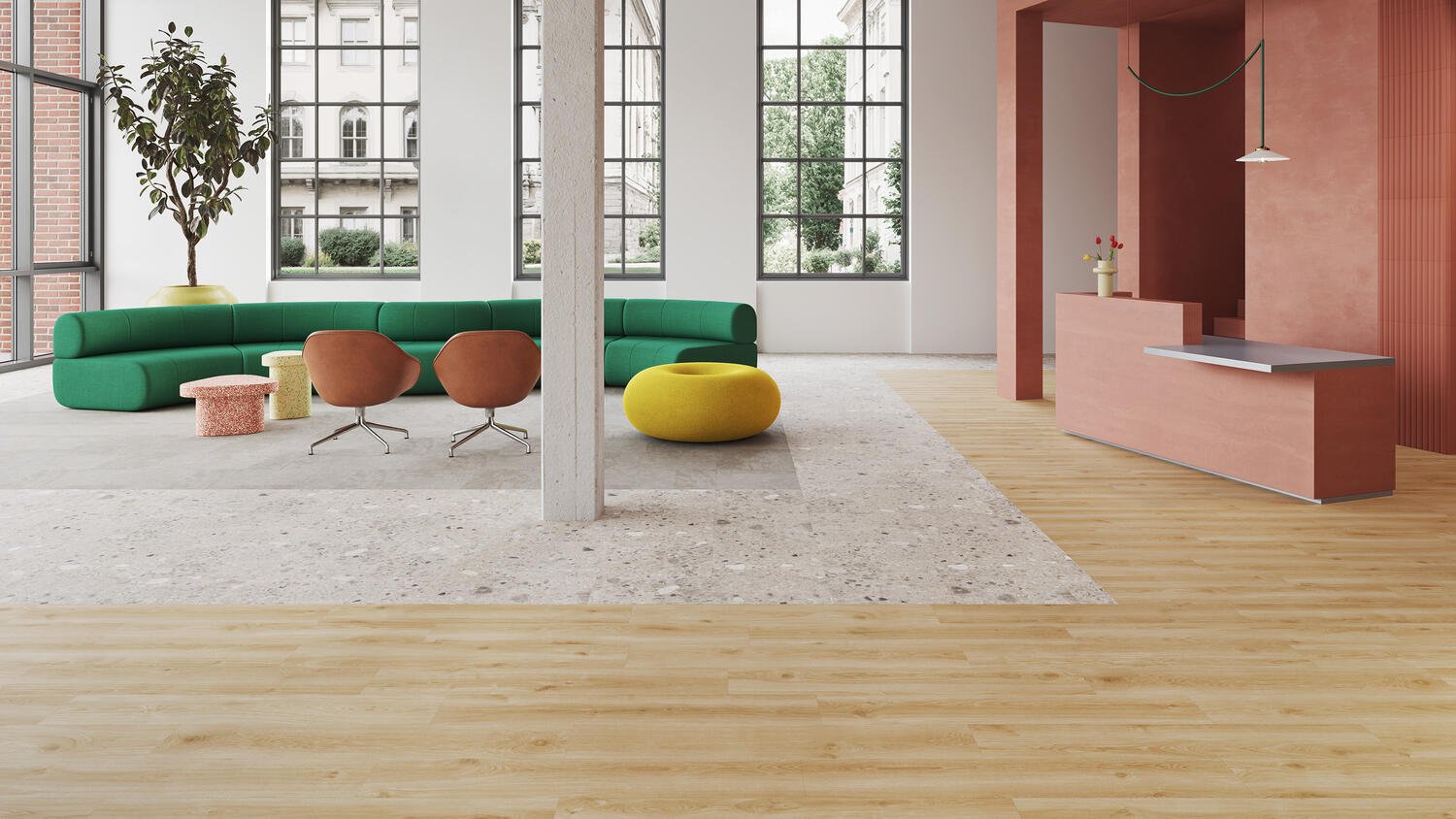 Piso vinílico Línea iD Square Loose-Lay