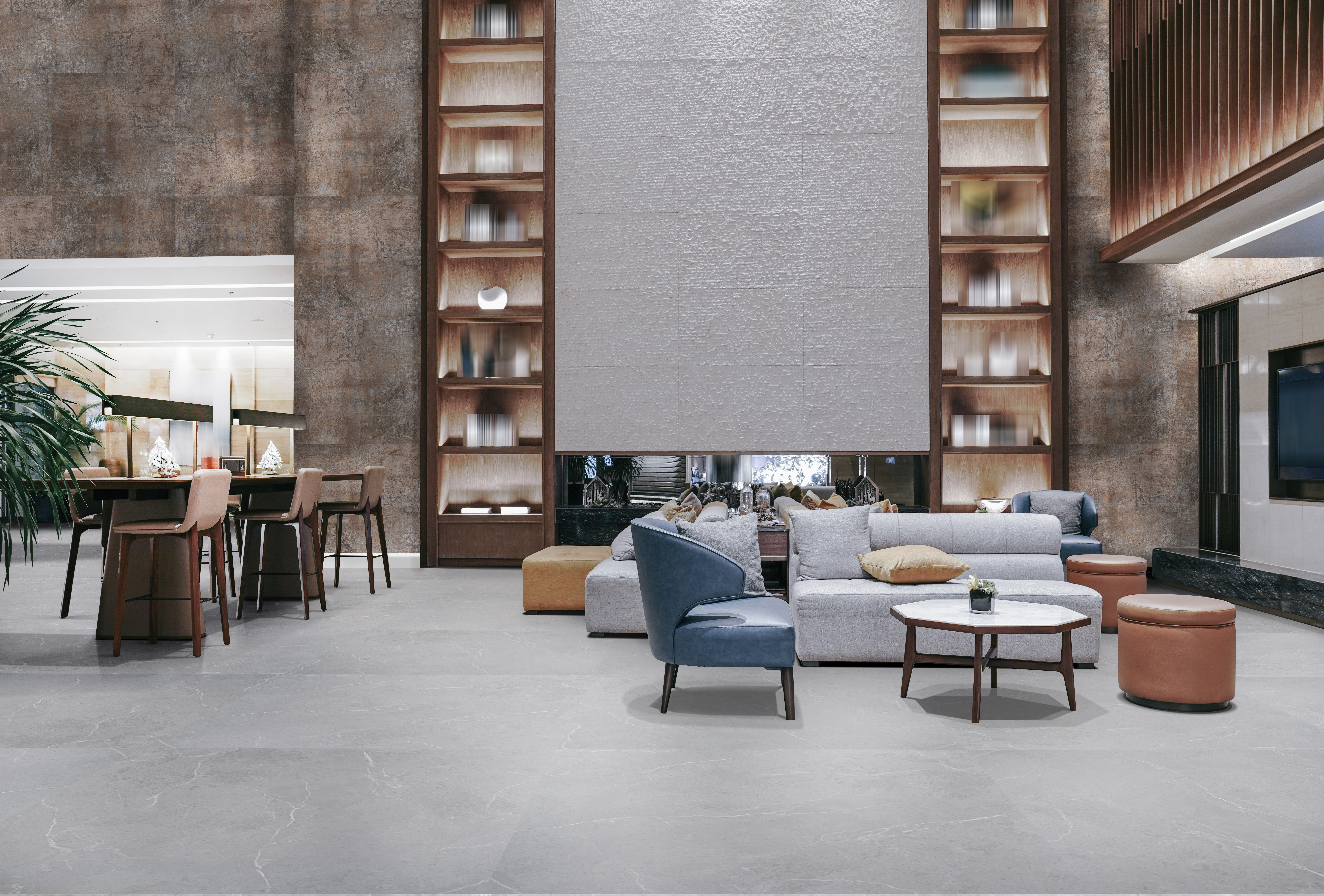 Piso vinílico LVT - Línea Ambienta Design, Color Acero